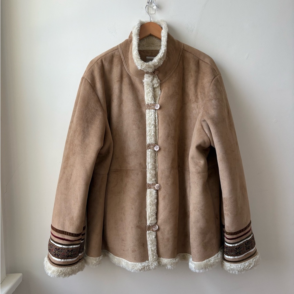 Y2K Faux Suede Shearling Jacket - Picture 11 of 13